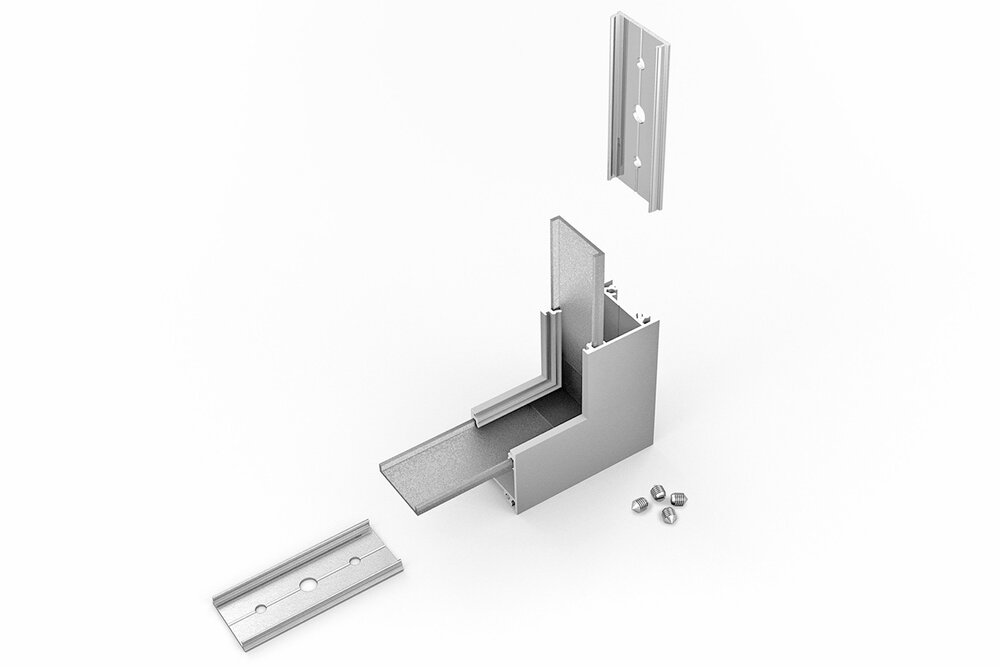 Raccord d'angle 90° intérieur pour profilé LED NOVA20