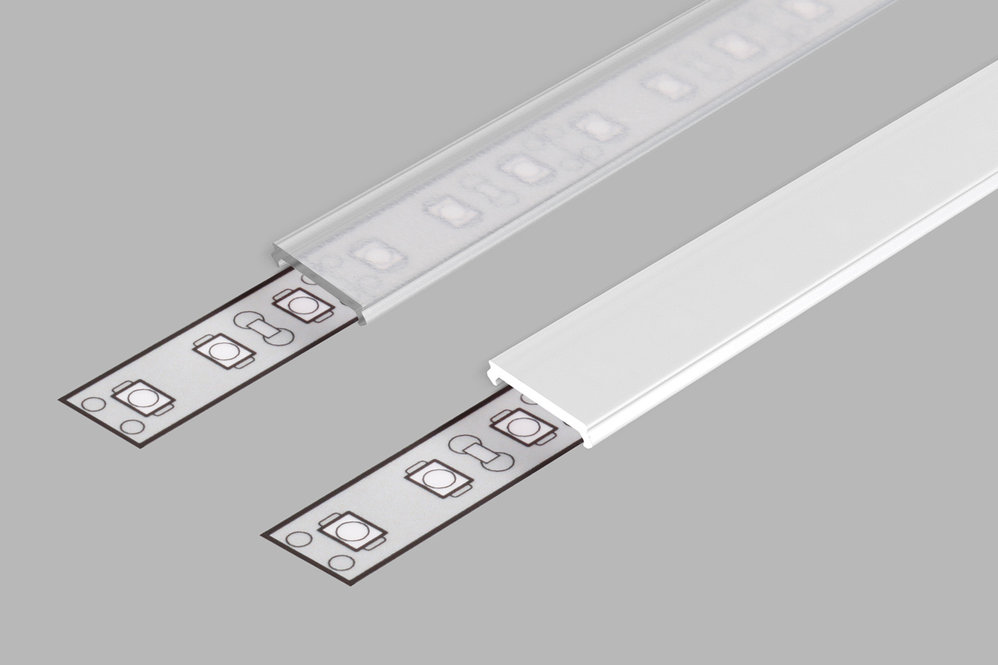 Couvercle C2 ClickDessus en longueur de 1m ou 2m pour les profils CONTOUR, NOVA10 et NOVA10 RS