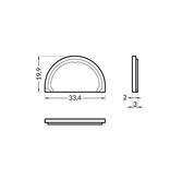 Couvercle D9 embouts d'arceau, blanc laiteux translucide, ensemble de deux