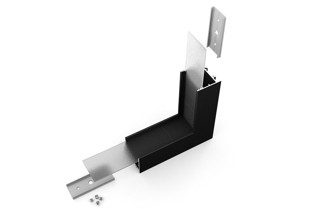 Raccord d'angle 90° intérieur pour profilé LED d'angle EVO302