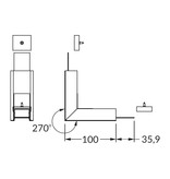 Raccord d'angle 90° extérieur pour profilé LED d'angle EVO302