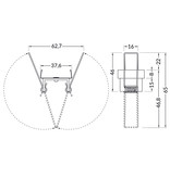 Support Type U9 avec ressorts de friction