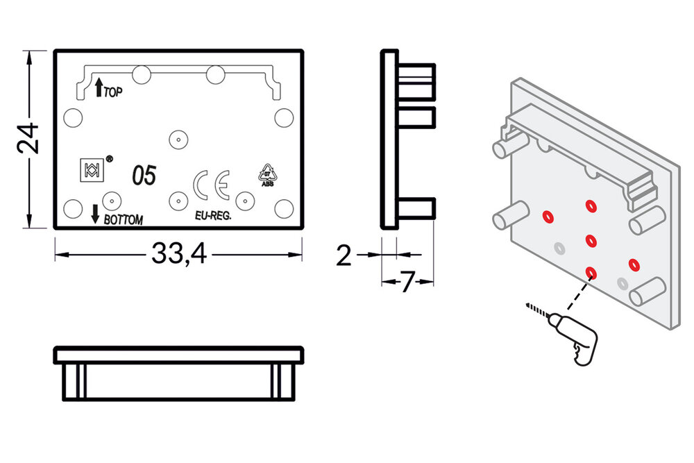 Embouts EVO305 TS, ensemble de deux