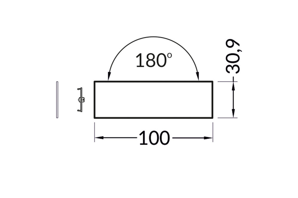 Connecteur droit 180° pour profilés LED EVO302