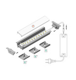 LINEA14 DL Profilé LED encastré de 14mm 1m-2m