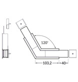 Profilé d'angle de 120° pour le profilé LED d'EVO307