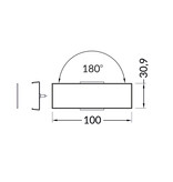 Connecteur droit 180° pour profilé LED EVO307