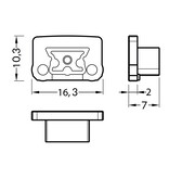 Embouts pour profilés LED STEPON8 Ensemble de deux, avec ou sans trou pour câble