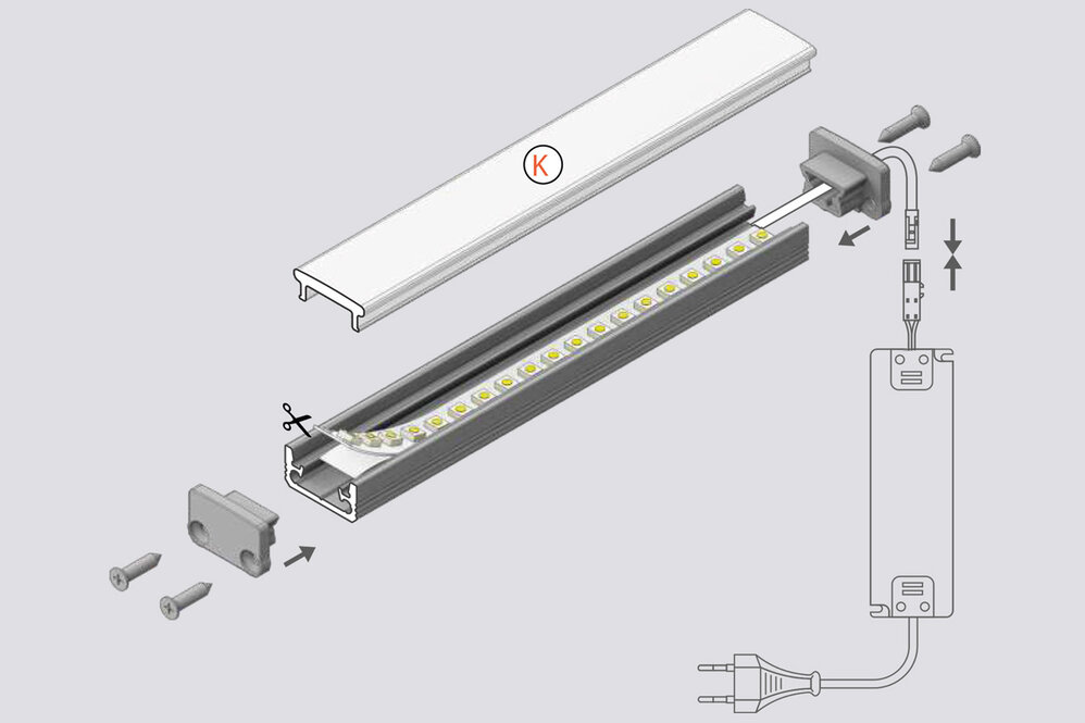 Embouts pour profilés LED STEPON8 Ensemble de deux, avec ou sans trou pour câble