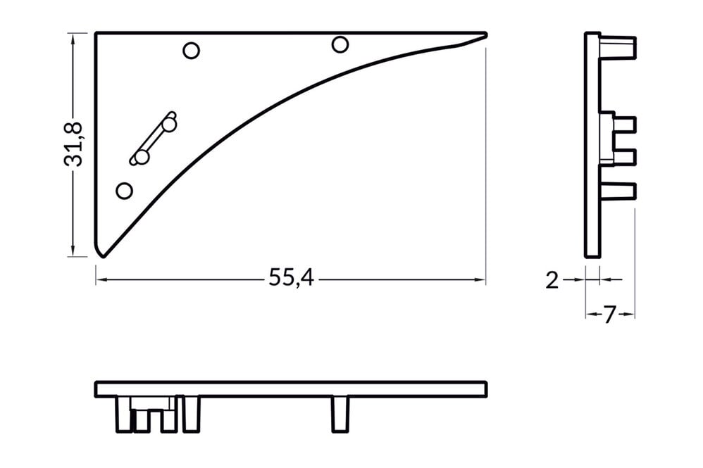 Embouts CURVA, ensemble de deux