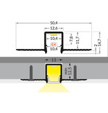 MODO TS 10mm profilé led encastré pour plaque de plâtre et stuc.