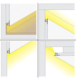 Flux TS 10mm profilé led encastré pour plaque de plâtre et stuc