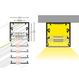 LUMAX502 53mm Profilé Led en saillie 1m-2m