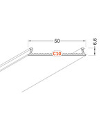 Couvercle C10 CliquerDessus Angle de rayonnement 110°, longueur 1m ou 2m