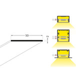 Plaque d'insertion en aluminium pour bande LED, longueur 1m ou 2m pour profilés LED LUMAX