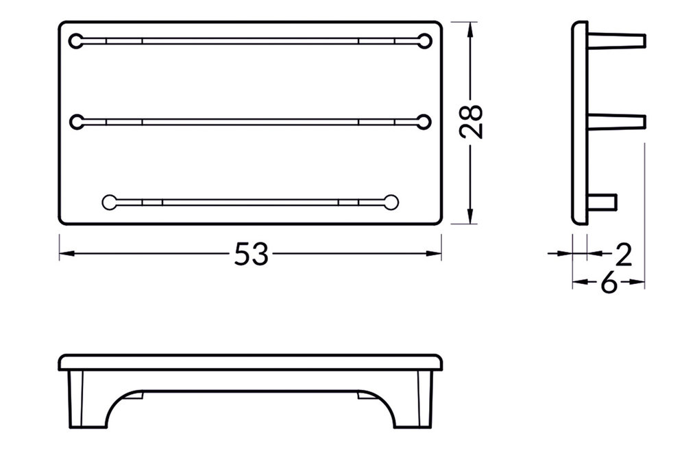 Embouts pour profilé LED LUMAX501. Ensemble de deux