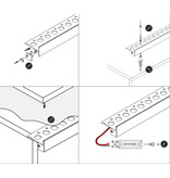 TILUM10 TS Profilé à leds pour marches carrelées