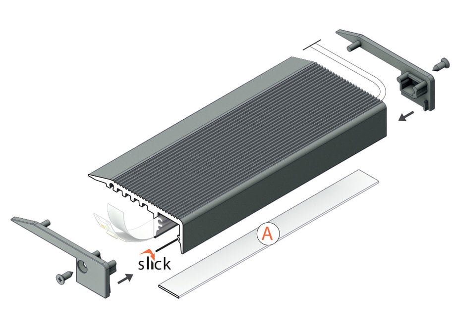 STEP10 Profilé led pour marches d'escalier