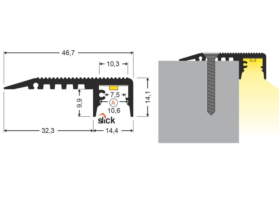 STEP10 Profilé led pour marches d'escalier