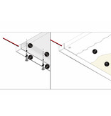 LUXA TS 14mm profilé LED encastré pour plaques de plâtre et stucs.