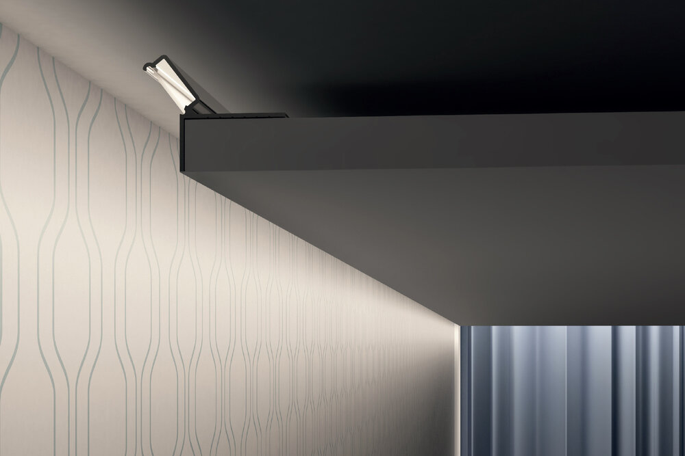 Zeno 12 mm Profilé LED en saillie - Éclairage indirect du plafond