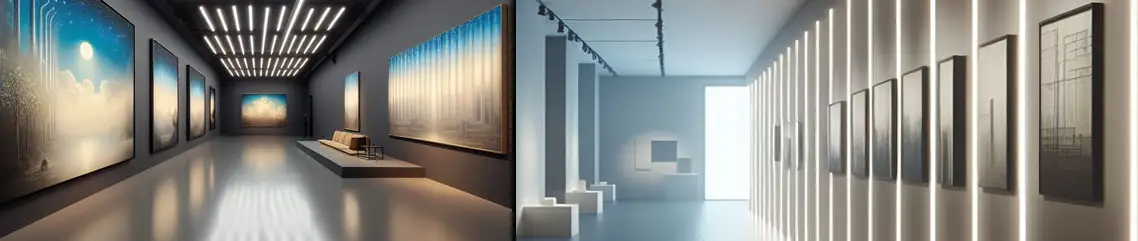 Art gallery hanging profiles - embedded profiles