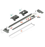 LINEA10 V2 Profilé LED encastré 10mm 2m