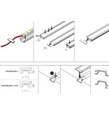 LINEA10 V2 Profilé LED encastré 10mm 2m