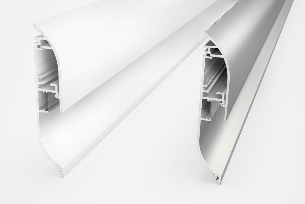 STRADA 10mm Profilé LED de Plinthe en Saillie 2m