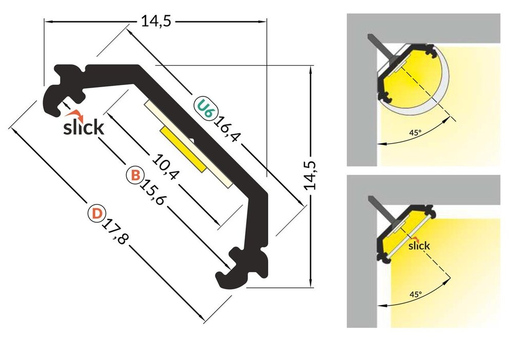 TRIAD 10mm Profile LED Surface 1m-2m