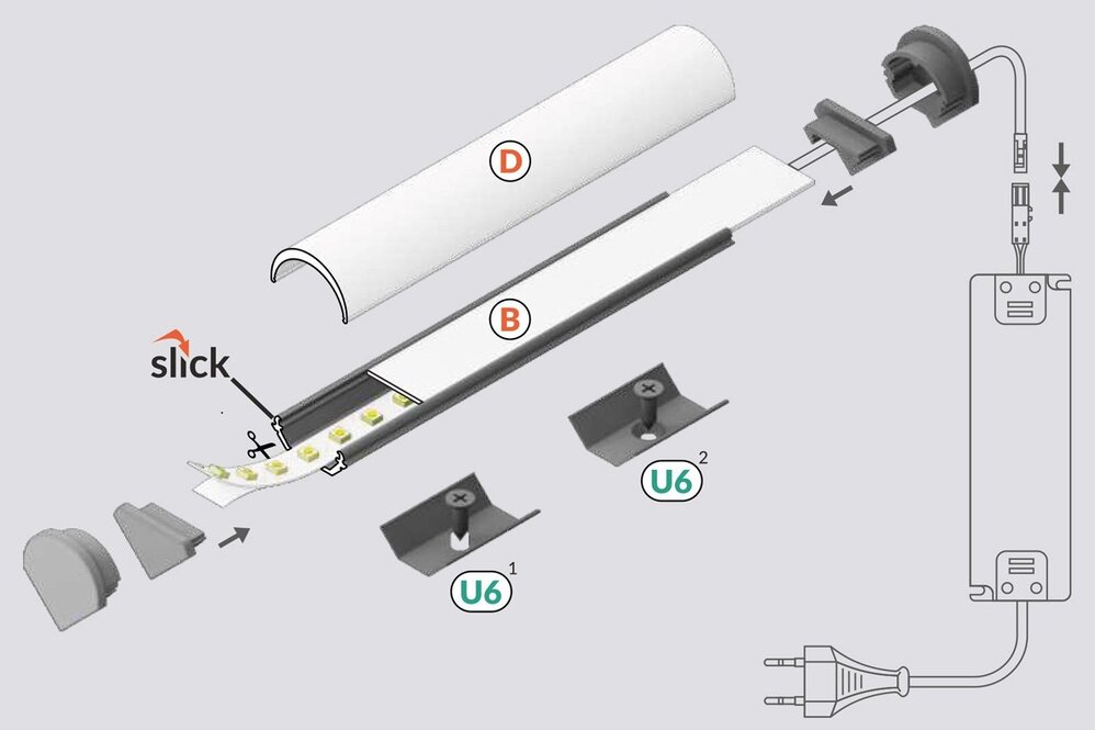 TRIAD 10mm Profile LED Surface 1m-2m