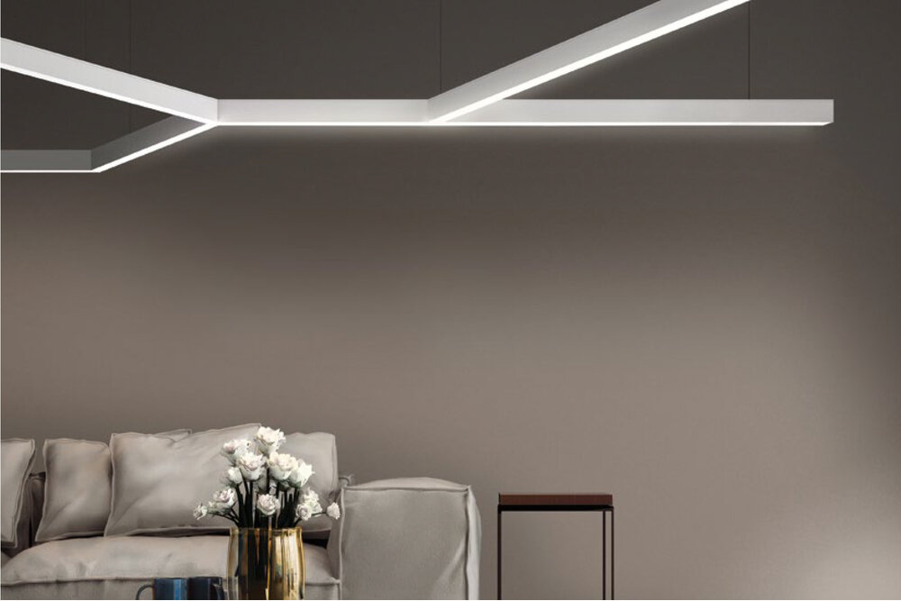 LUVAR Profilé LED 31 mm en saillie / suspendu 1 m – 2 m