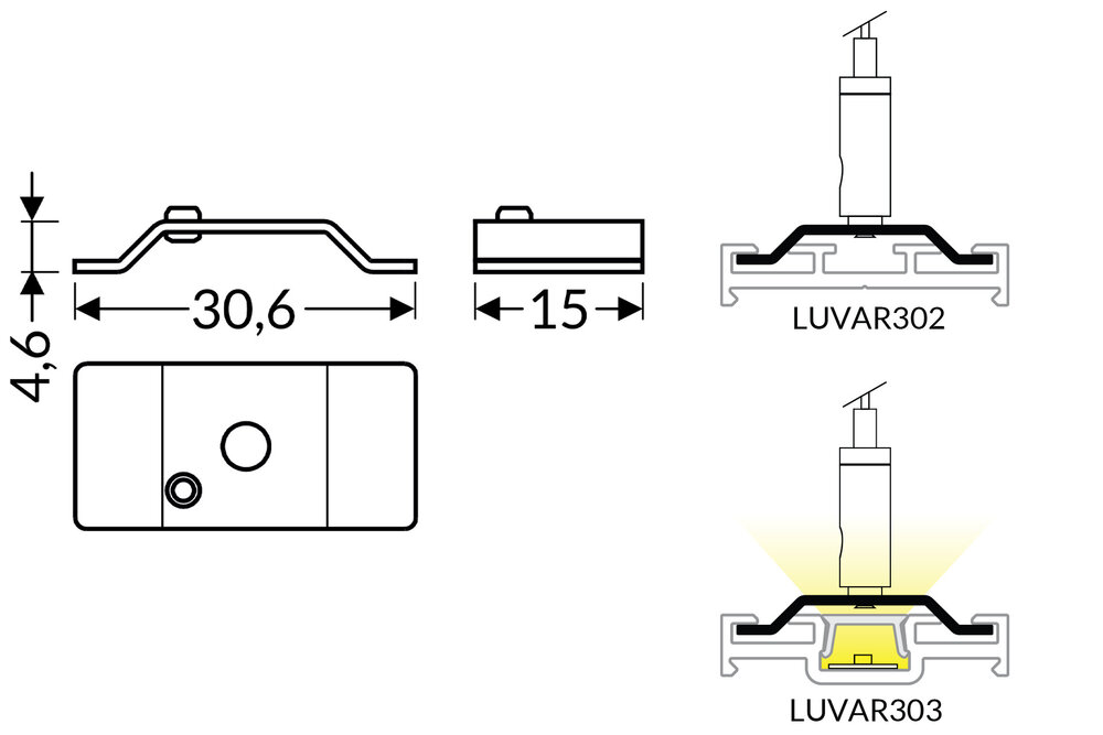 Support LUVAR pour câble en acier
