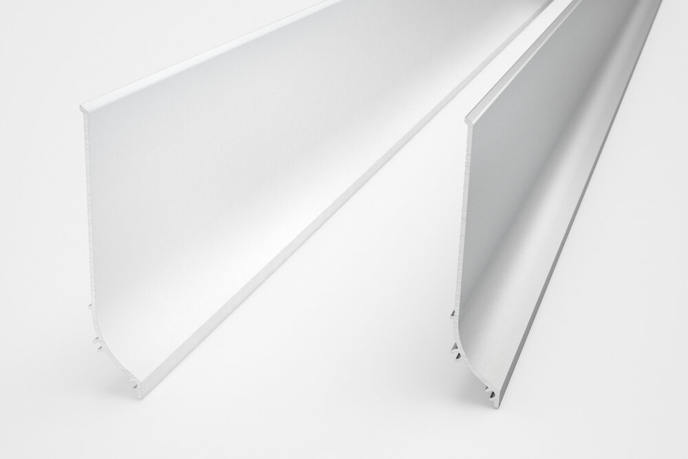 PLINTO Profilé – Plinthe aluminium en saillie 1 m – 2 m