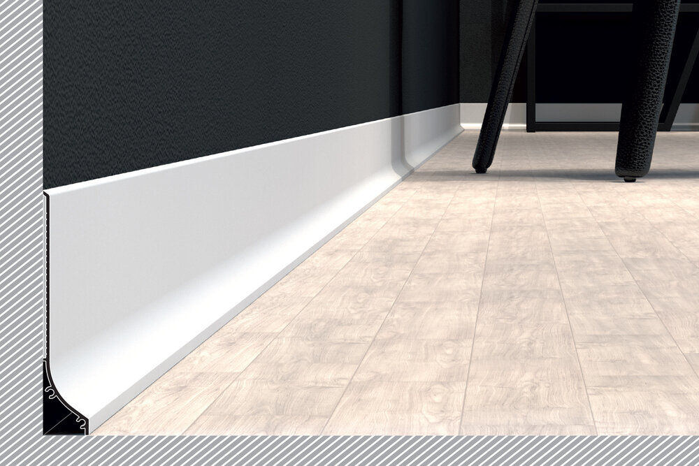 PLINTO Profilé – Plinthe aluminium en saillie 1 m – 2 m