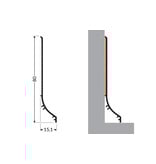 PLINTO Profiel - Opbouw Aluminium Plint 1m-2m