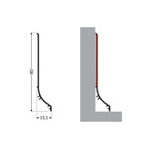 PLINTO Profilé – Plinthe aluminium en saillie 1 m – 2 m