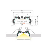 LUMAX501 RS Profilé Led encastré 53mm 1m-2m