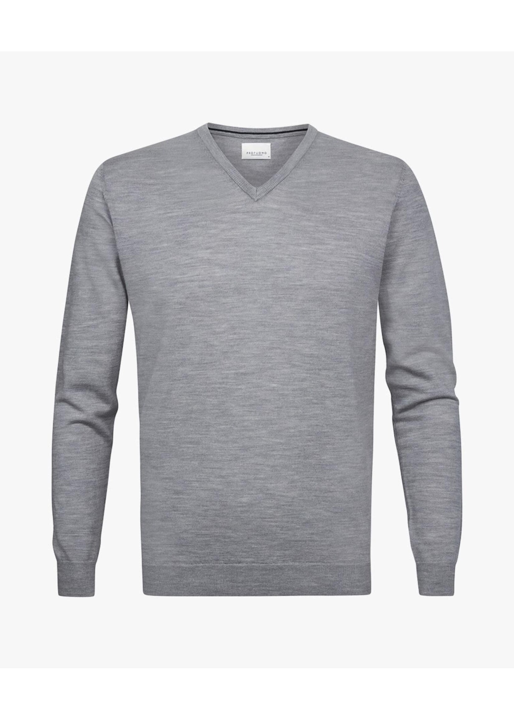 Profuomo Pullover V-Neck Grey