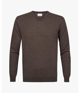 Profuomo Pullover V-Neck Taupe