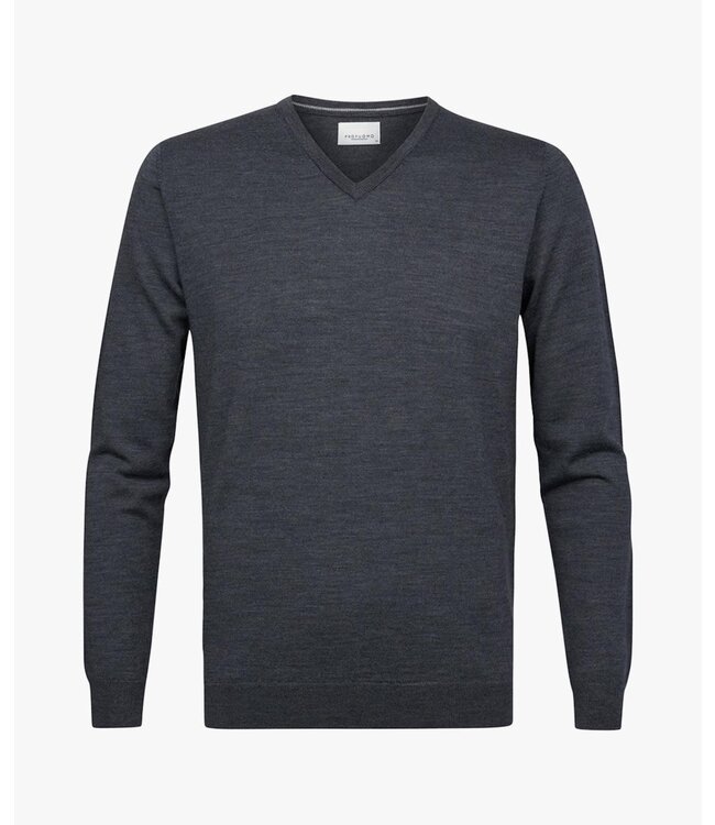Profuomo Pullover V-Neck Anthra