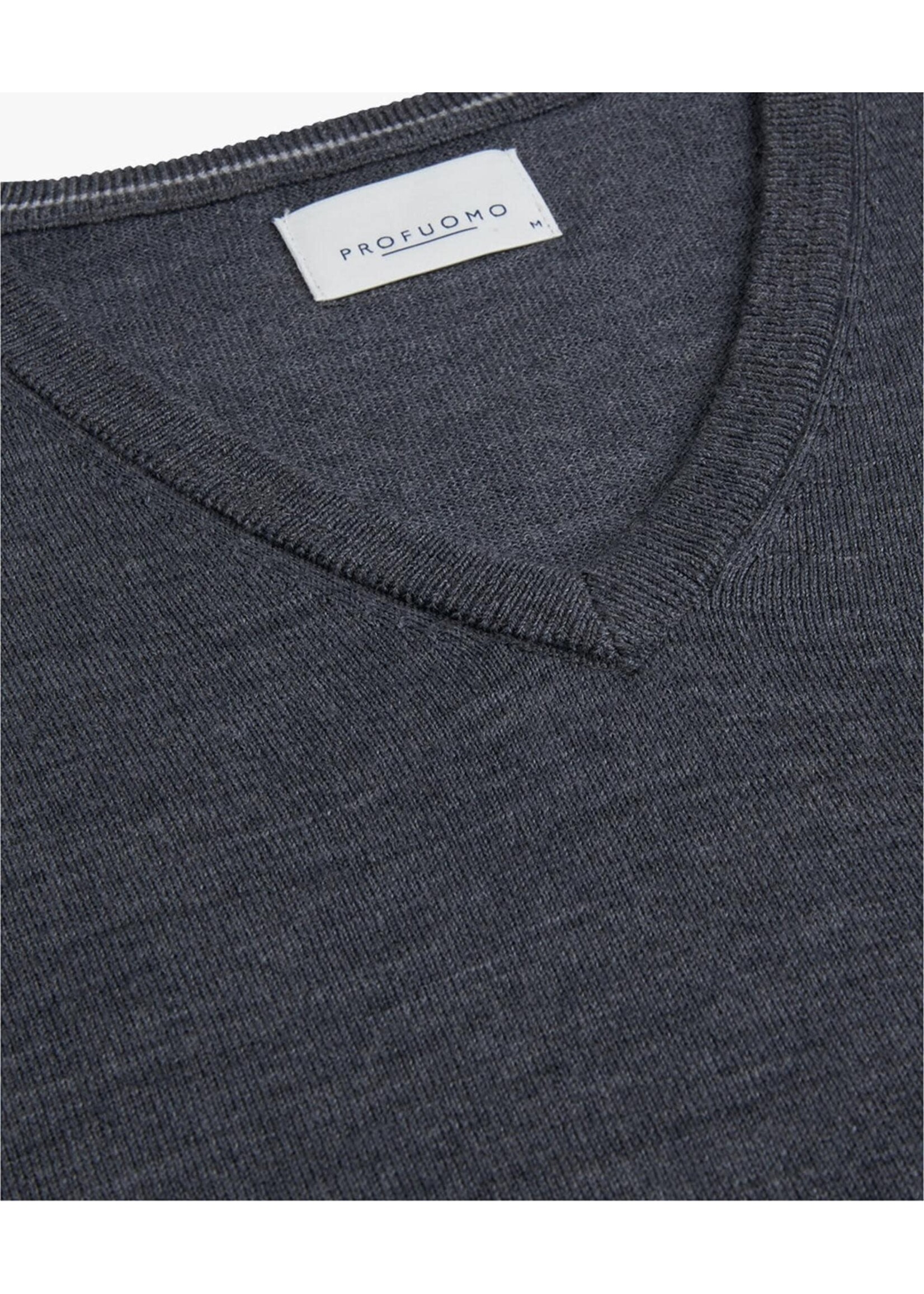 Profuomo Pullover V-Neck Anthra