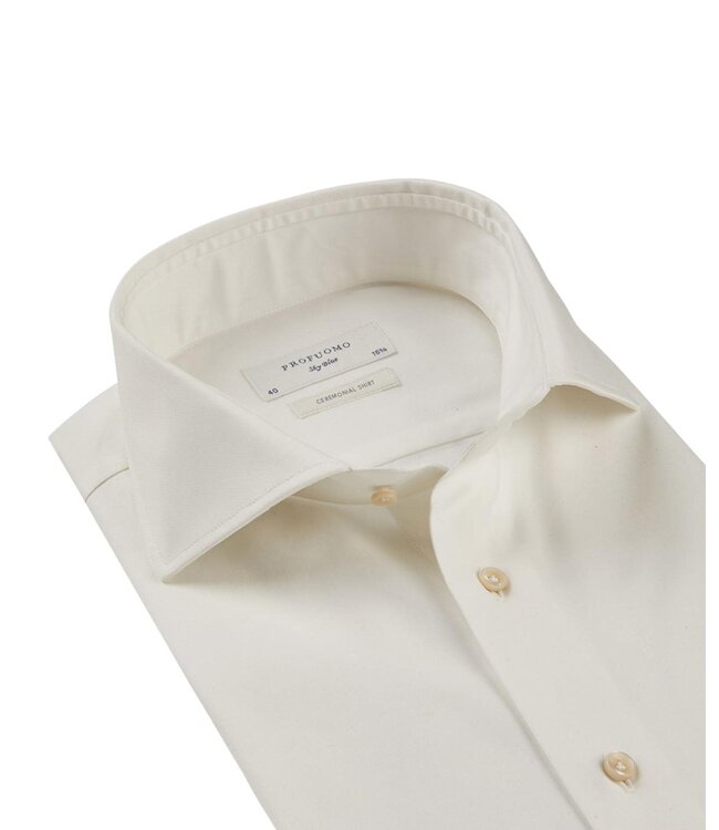Profuomo Off White Wedding Shirt 2 Buttons