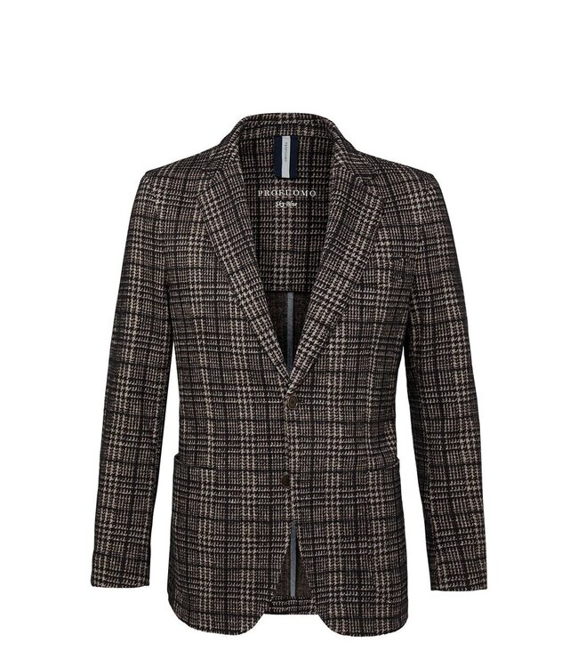 Profuomo Brown Checked Knitted Jacket 46