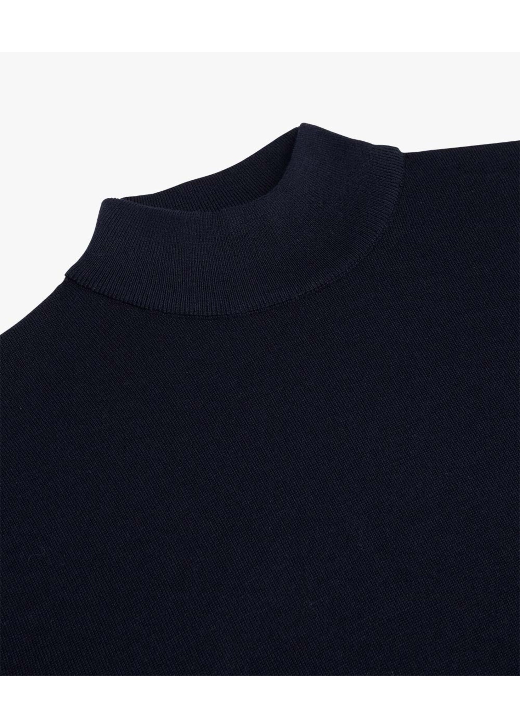 Profuomo Pullover Mock Neck Navy