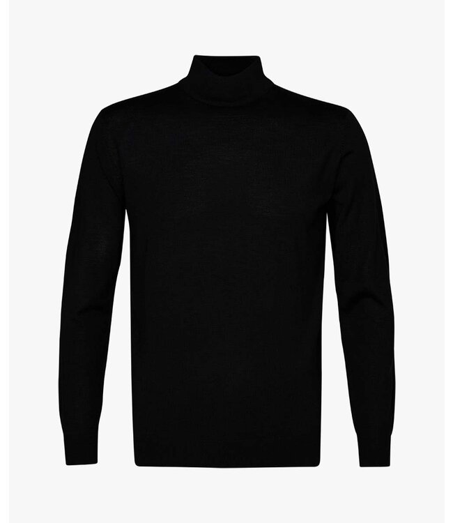 Profuomo Pullover Mock Neck Black