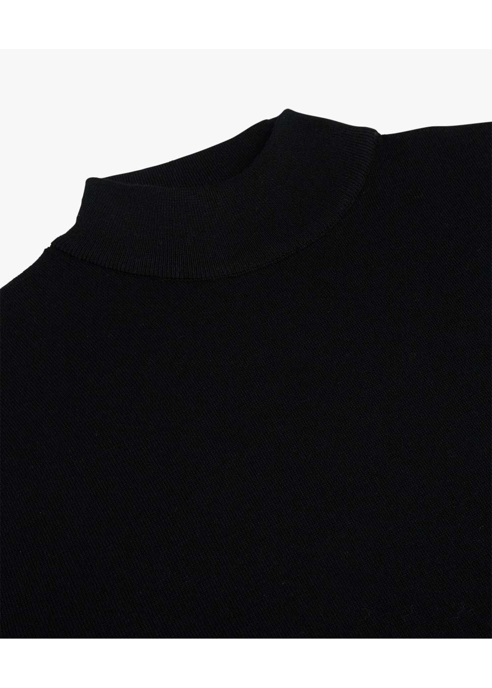 Profuomo Pullover Mock Neck Black