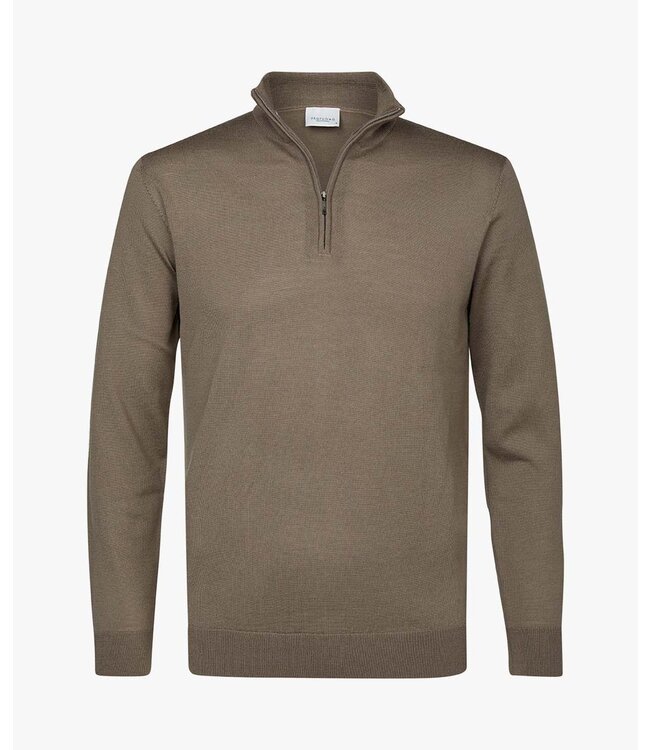 Profuomo Pullover Halfzip Taupe
