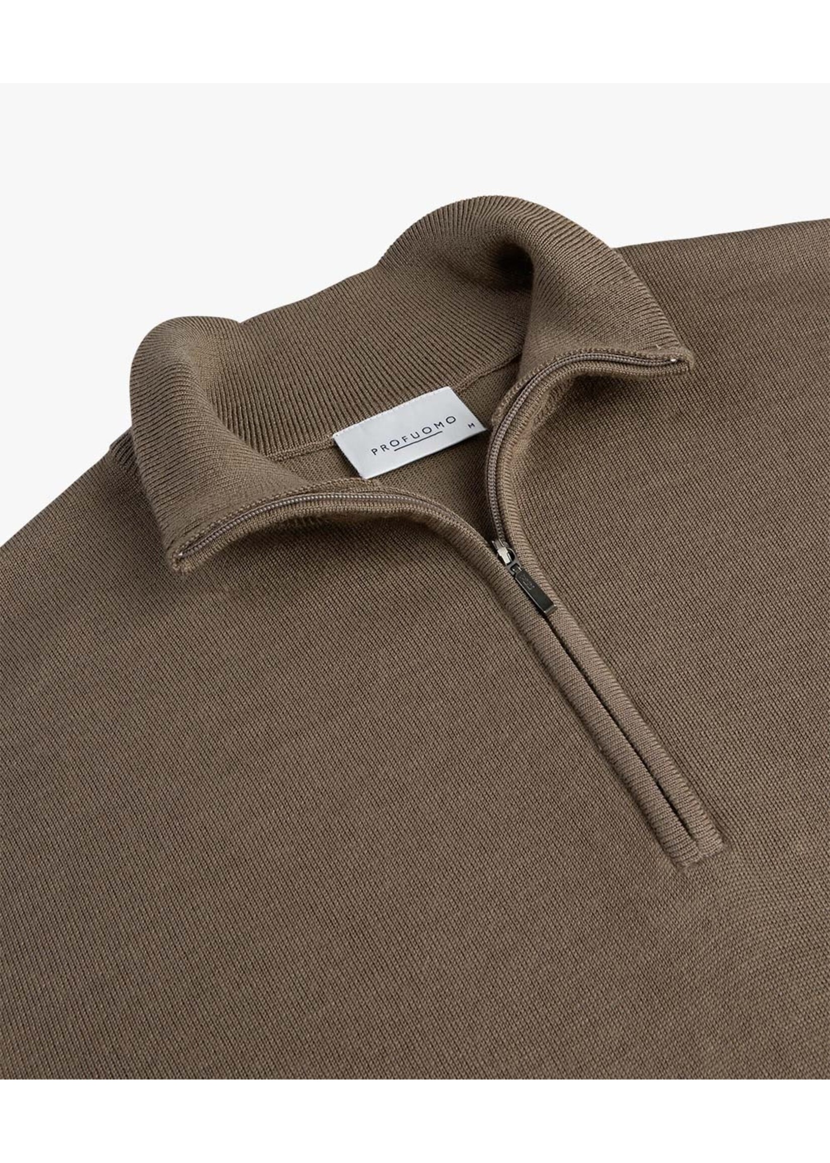 Profuomo Pullover Halfzip Taupe