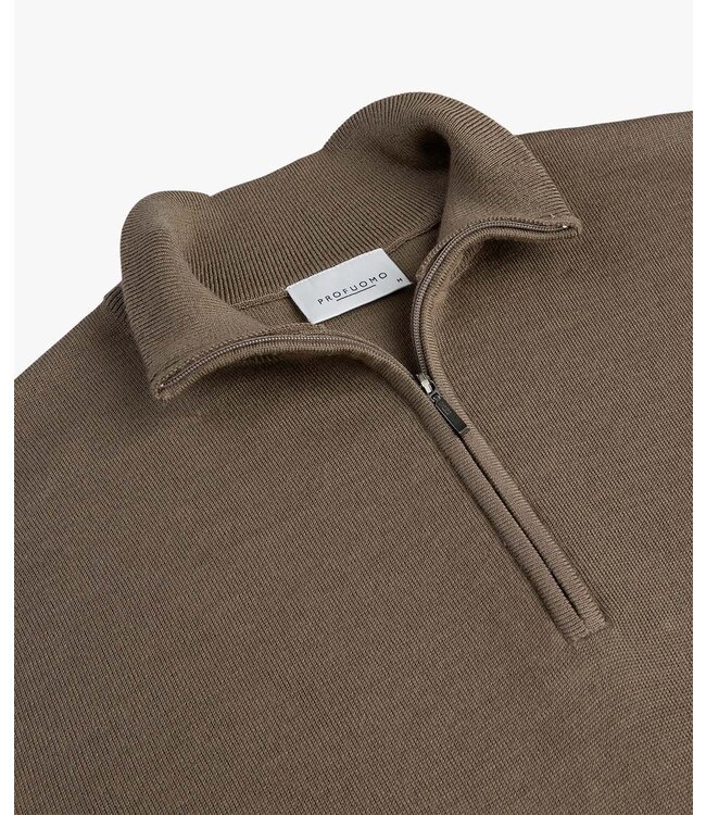Profuomo Pullover Halfzip Taupe